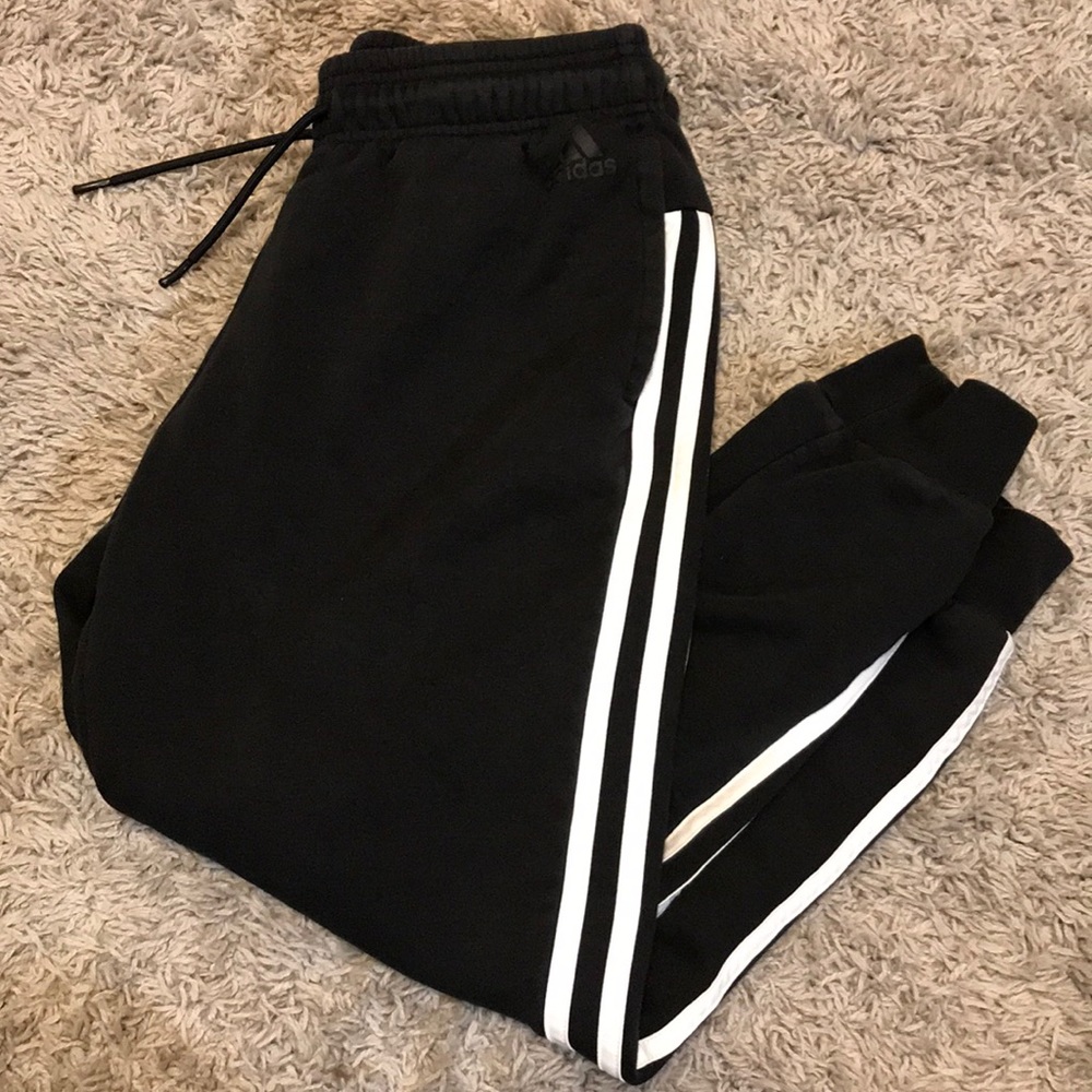 Black adidas joggers